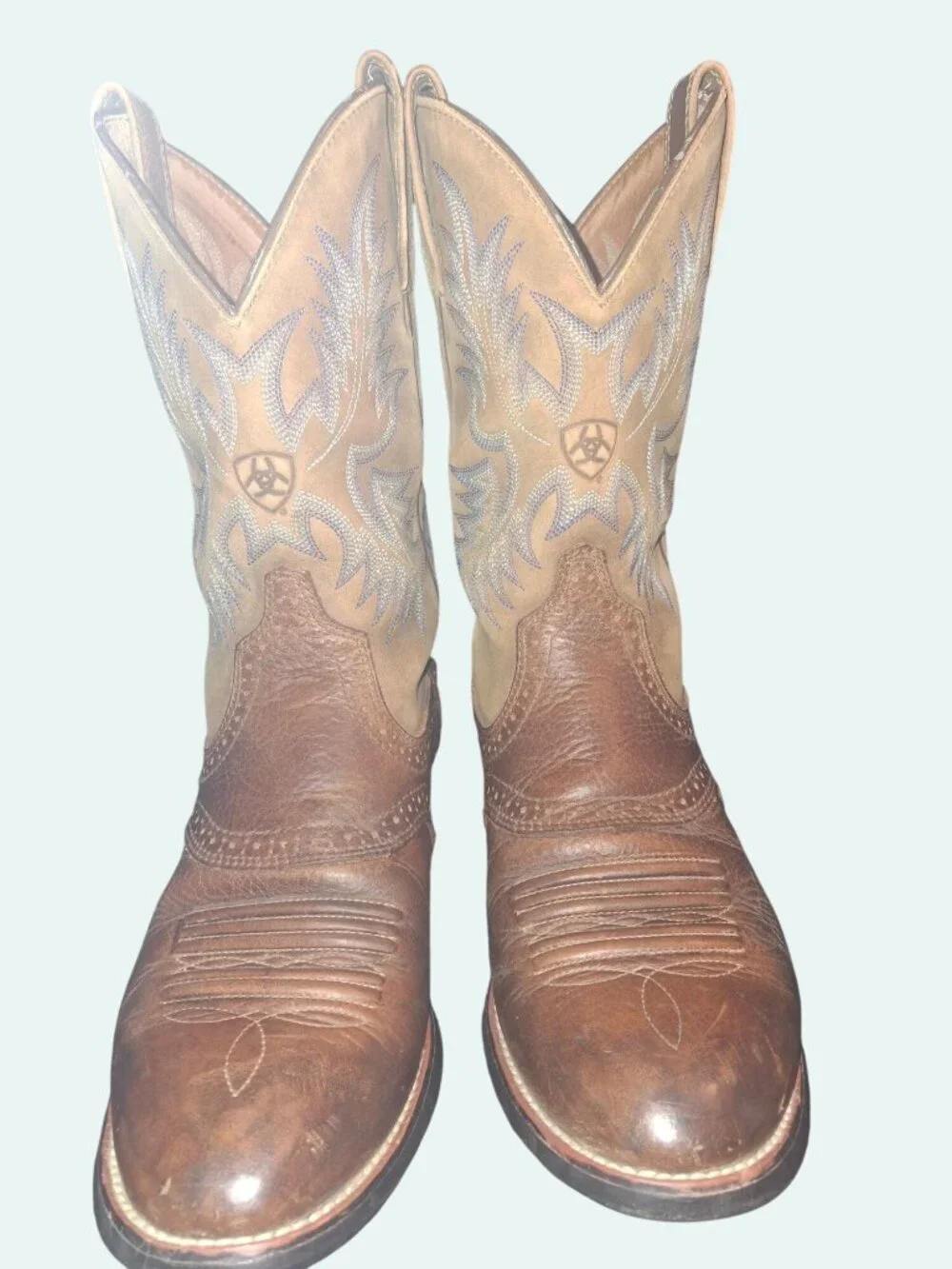 Mens Ariat Heritage Stockman Western Cowboy Work Boots Size 8D Brown Leather*SH7